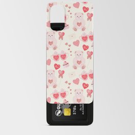 Valentine's Day Teddy Bear Pattern Android Card Case