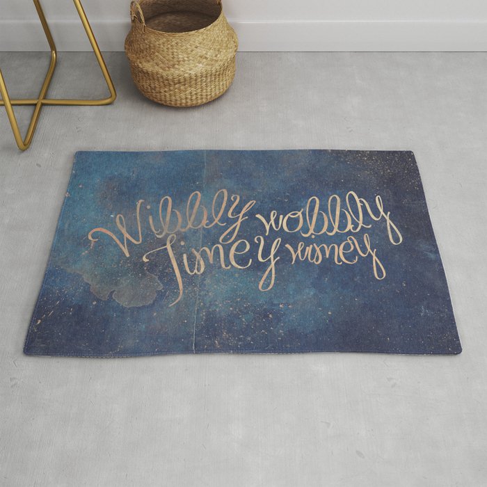 Wibbly wobbly (Doctor Who quote) Rug