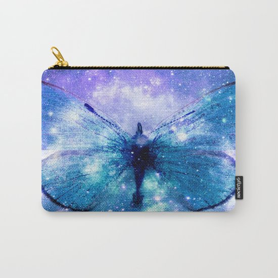 Celestial Butterfly Violet Teal Carry-All Pouch