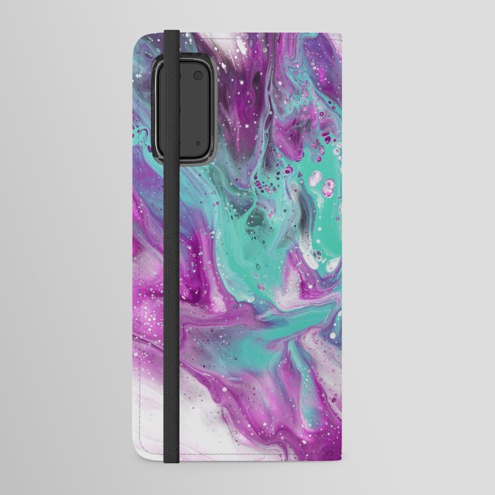 Colorful Watercolor Space Marble Android Wallet Case