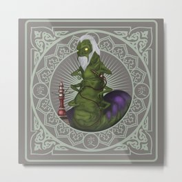 Caterpillar Metal Print | Sage, Icon, Advise, Sapient, Fable, Centipede, Wise, Story, Illustration, Alice 