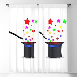 Magic Hat And Wand Blackout Curtain