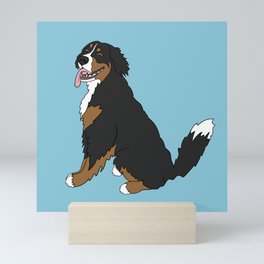 Bernese Mountain Dog Sitting Mini Art Print