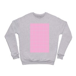 Graph Paper (White & Pink Pattern) Crewneck Sweatshirt