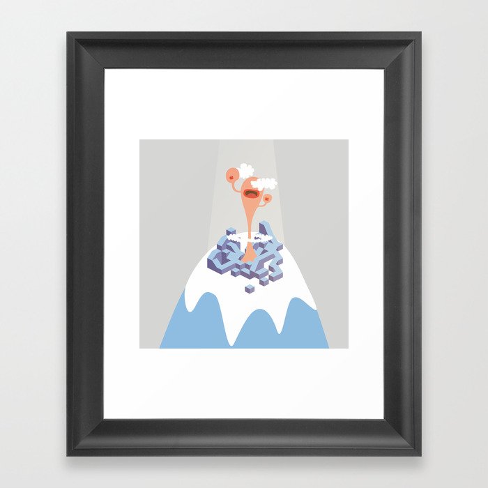 montain mouth Framed Art Print
