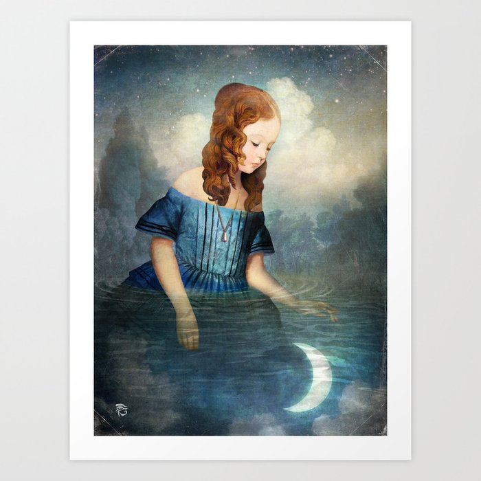 Discover the motif DROWNED MOON by Christian Schloe as a print at TOPPOSTER