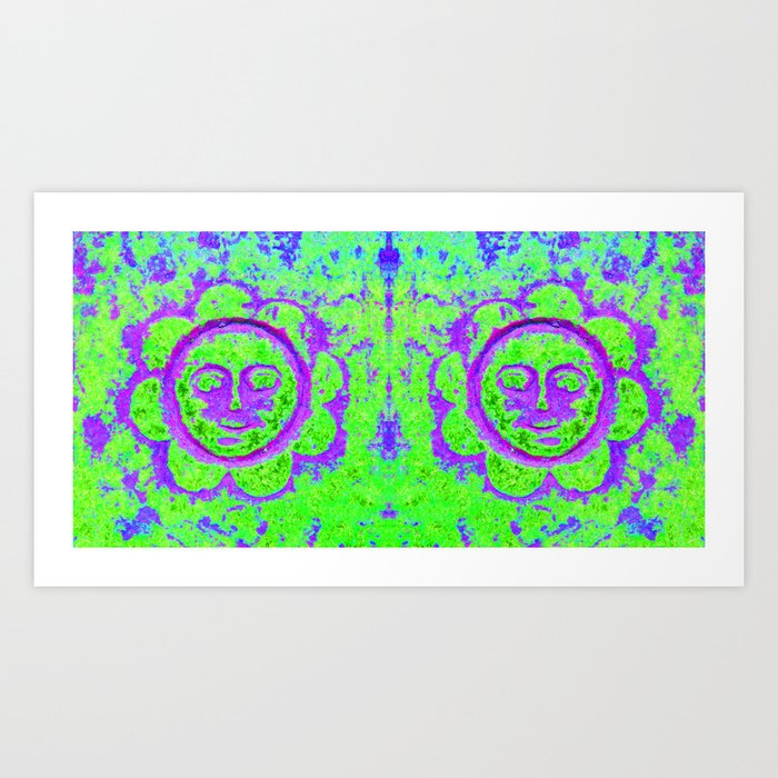 Eternal sunshine (green / purple) Art Print