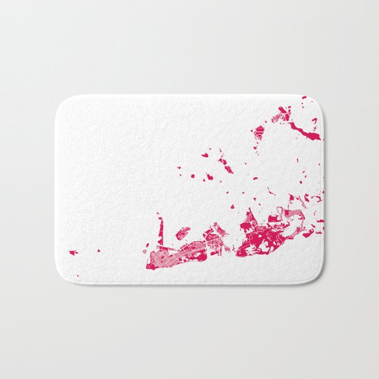 key west map raspberry Bath Mat