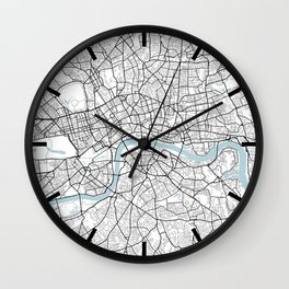 London City Map of England - Circle Wall Clock