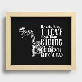 Motorcycle Riding Dad Recessed Framed Print