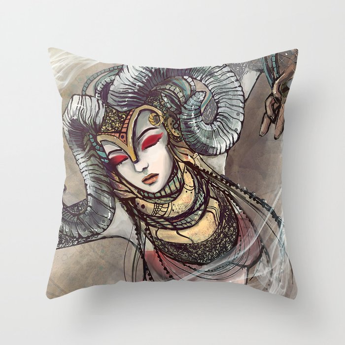 Zodiac Sign: Aries Throw Pillow