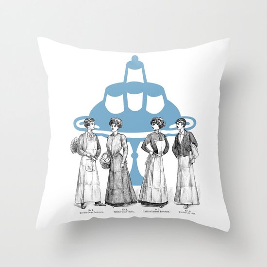 old fashioned cooking Throw Pillow