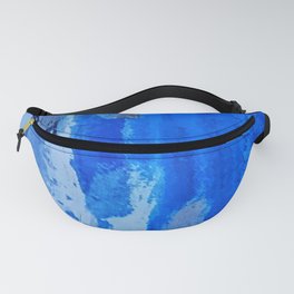 Blue And Aqua Abstract Rainy Afternoon In Paris Fanny Pack