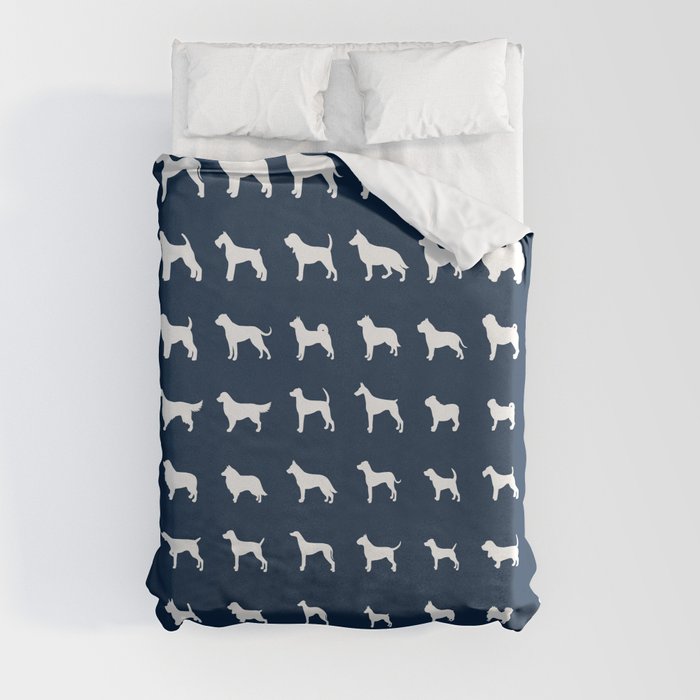 All Dogs (Navy) Duvet Cover