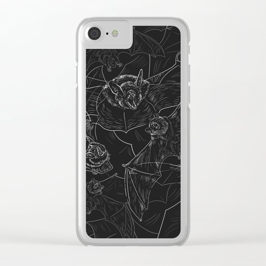 Bat Attack Clear iPhone Case