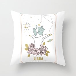 Libra Zodiac Series Throw Pillow
