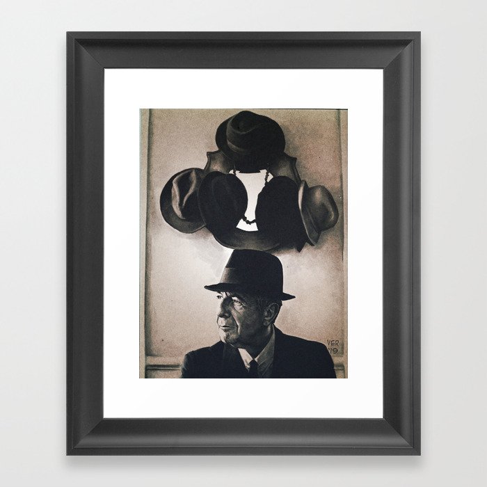 Leonard Cohen hats Framed Art Print