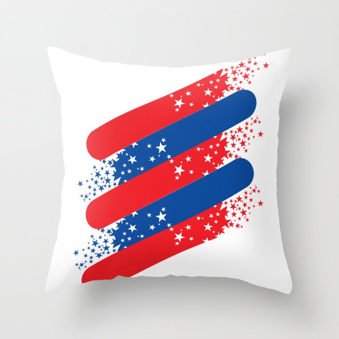 US Happy day 4th July Throw Pillow