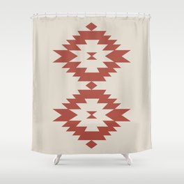 Southwestern Minimalism - Scarlet Red Shower Curtain