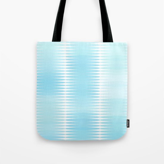 Ocean Blue Geometric Abstract Tote Bag