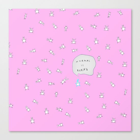 NORMAL IS BORING PINK Canvas Print