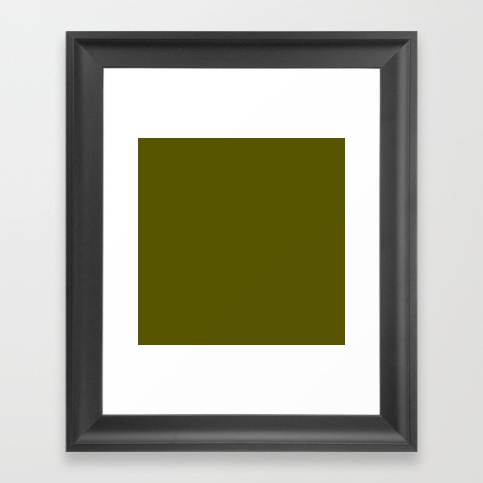 Monochrome green 85-85-0 Framed Art Print