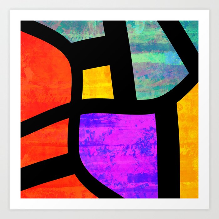 All The Right Angles Abstract Art Art Print By Itaya Society6