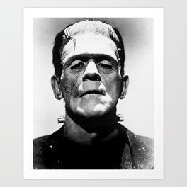 Frankenstein 1933 classic icon image, flawless, timeless horror movie classic Kunstdrucke | Photo, Iconicart, Movielegends, Boriskarloff, Movieclassics, Hollywoodlegends, Frightnight, Black And White, Horrorclassics, Classicicons 