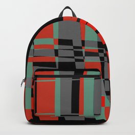 urban. 3 Backpack | Orange, Red, Black, Abstract, Painting, Teal, Digital 