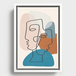 Abstract Profiles 01 Framed Canvas