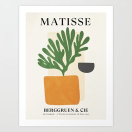 Bronze Vase & Leaves: Matisse Edition | Mid Century Series Art Print