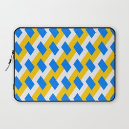 Patterns Abstract Blue Yellow White Laptop Sleeve