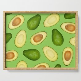Pattern of green avocado Serving Tray
