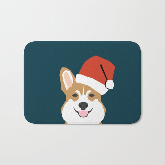 Corgi Christmas santa claus costume for cute welsh corgi pet dog lover gift for the corgi person Bath Mat