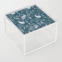 Paisley Blue  Acrylic Box