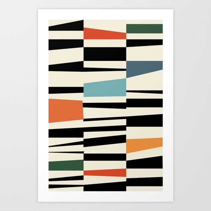 Mcc Oddities I Mid Century Modern Geometric Abstract Blue