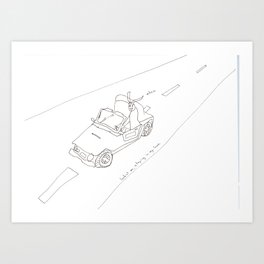 Staying in my lane Art Print