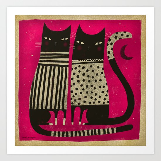 PINK NIGHT Art Print