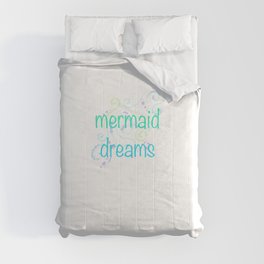 Mermaid Dreams with Swirly Bubbles Comforter