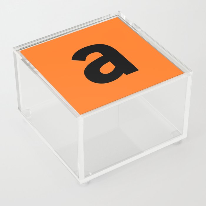 letter A (Black & Orange) Acrylic Box