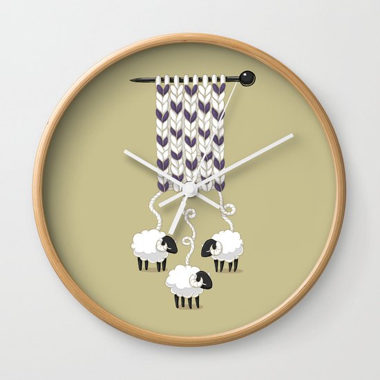 Wool Scarf Wall Clock