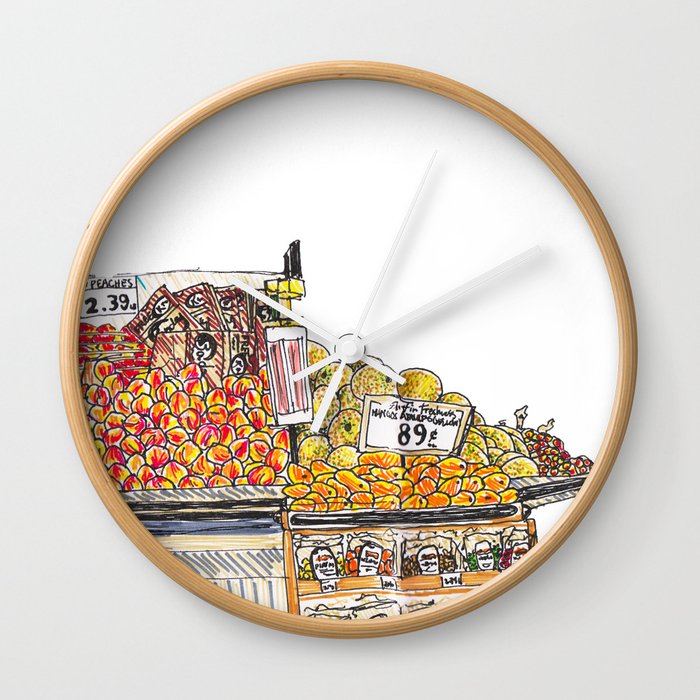 Fruit Stand Wall Clock