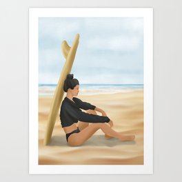 Surfboard Shade Art Print