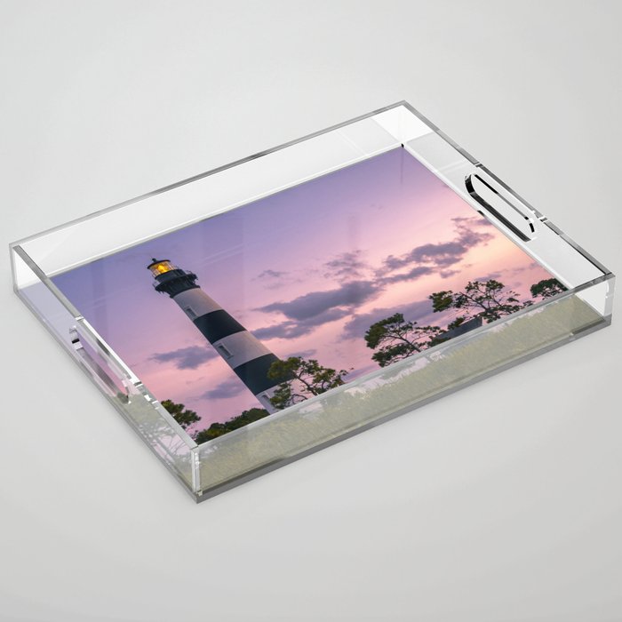 Bodie Island Lighthouse Outer Banks North Carolina Beach Print Acrylic Tray