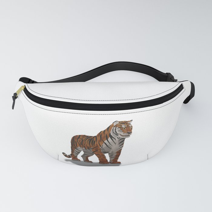 brown tiger standing digital painting Fanny Pack