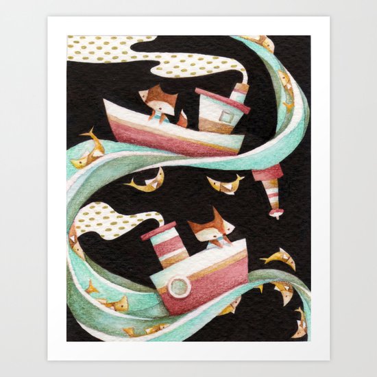 Guided By Fishes Art Print