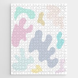 1 Abstract Shapes Pastel Background 220729 Valourine Design Jigsaw Puzzle