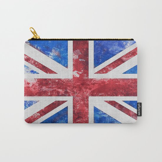 Union Jack Great Britain Flag Grunge Carry-All Pouch