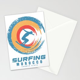 Morocco surfing Stationery Card