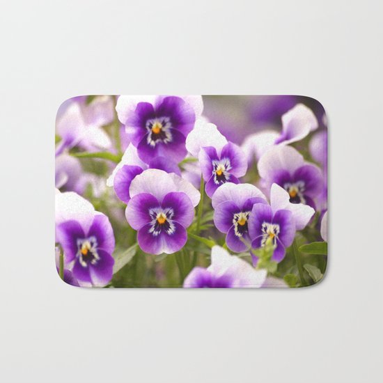 Wonderful Pansies Bath Mat